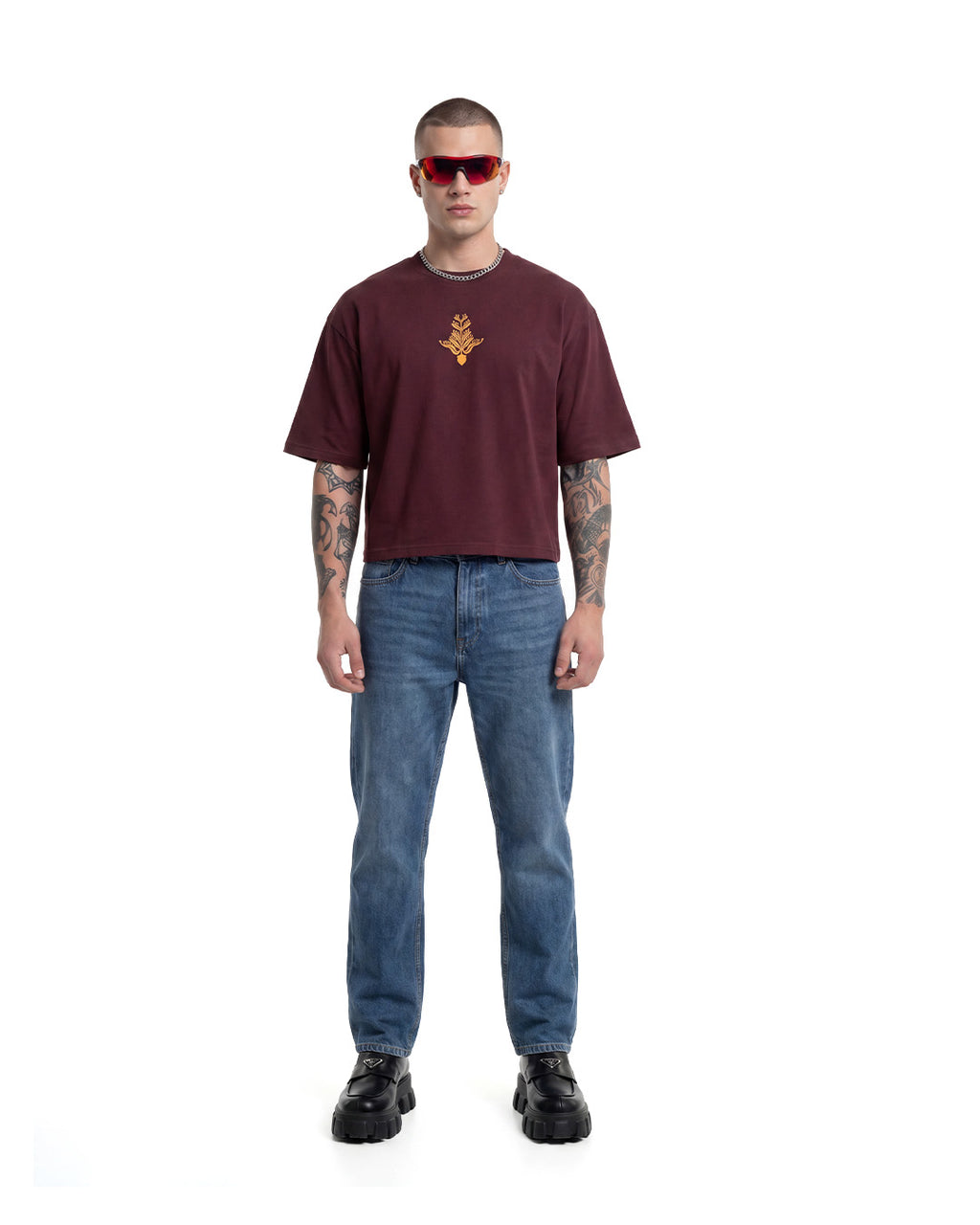 Esprits Ascendants, Terre Connectée. — T-shirt Oversize Crop Rond