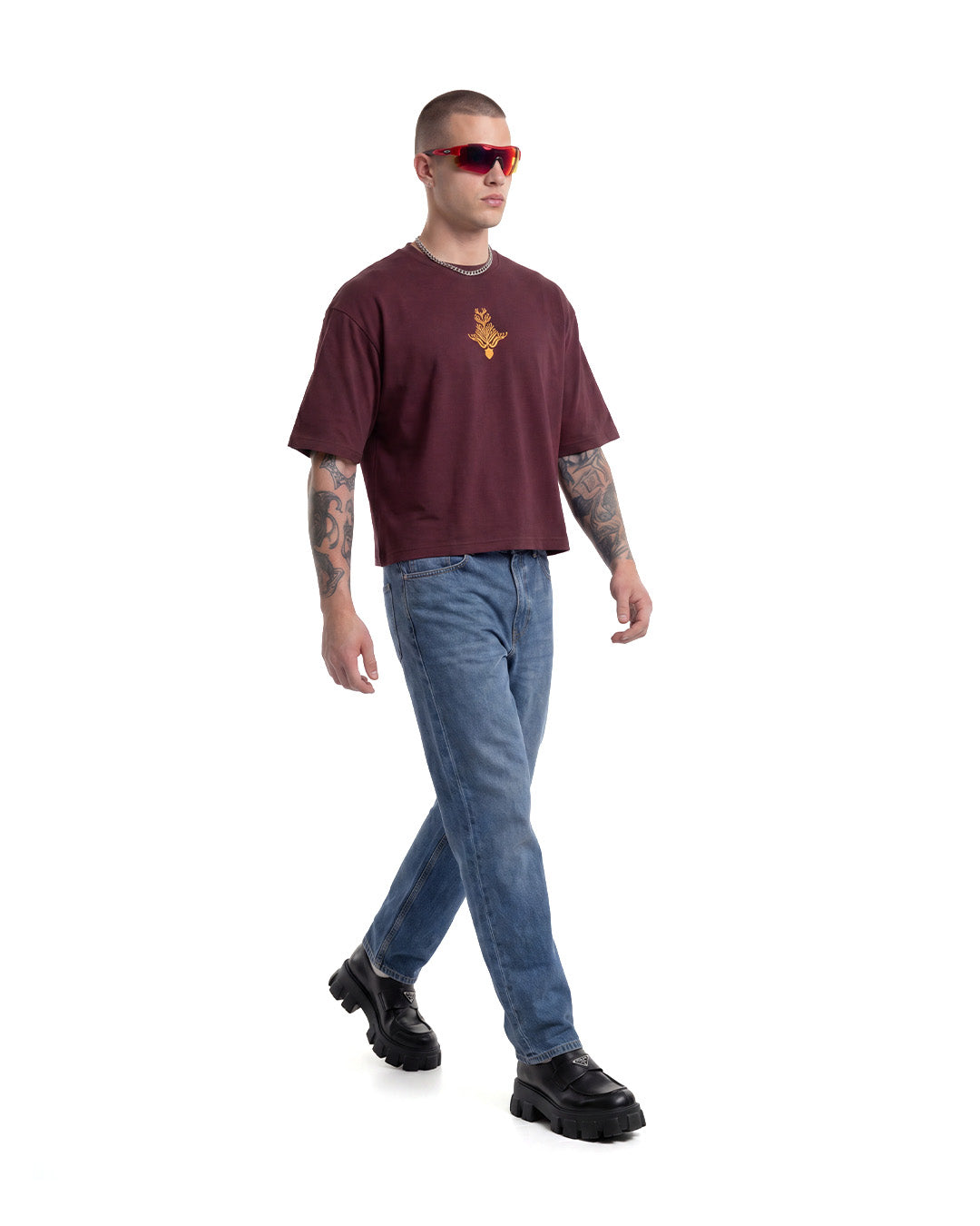 Esprits Ascendants, Terre Connectée. — T-shirt Oversize Crop Rond