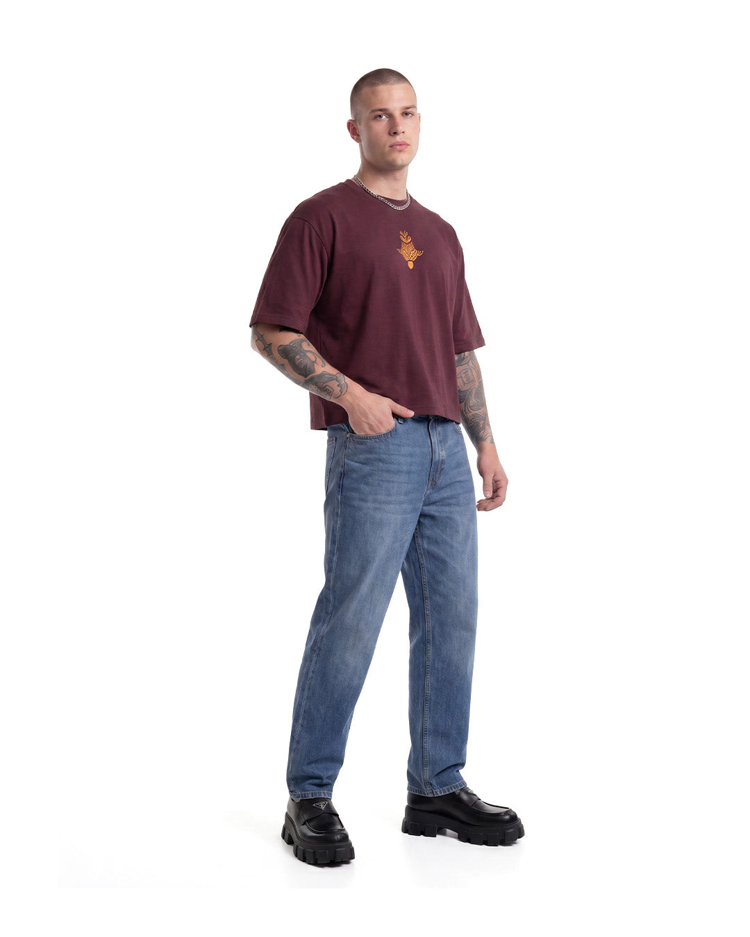 Esprits Ascendants, Terre Connectée. — T-shirt Oversize Crop Rond
