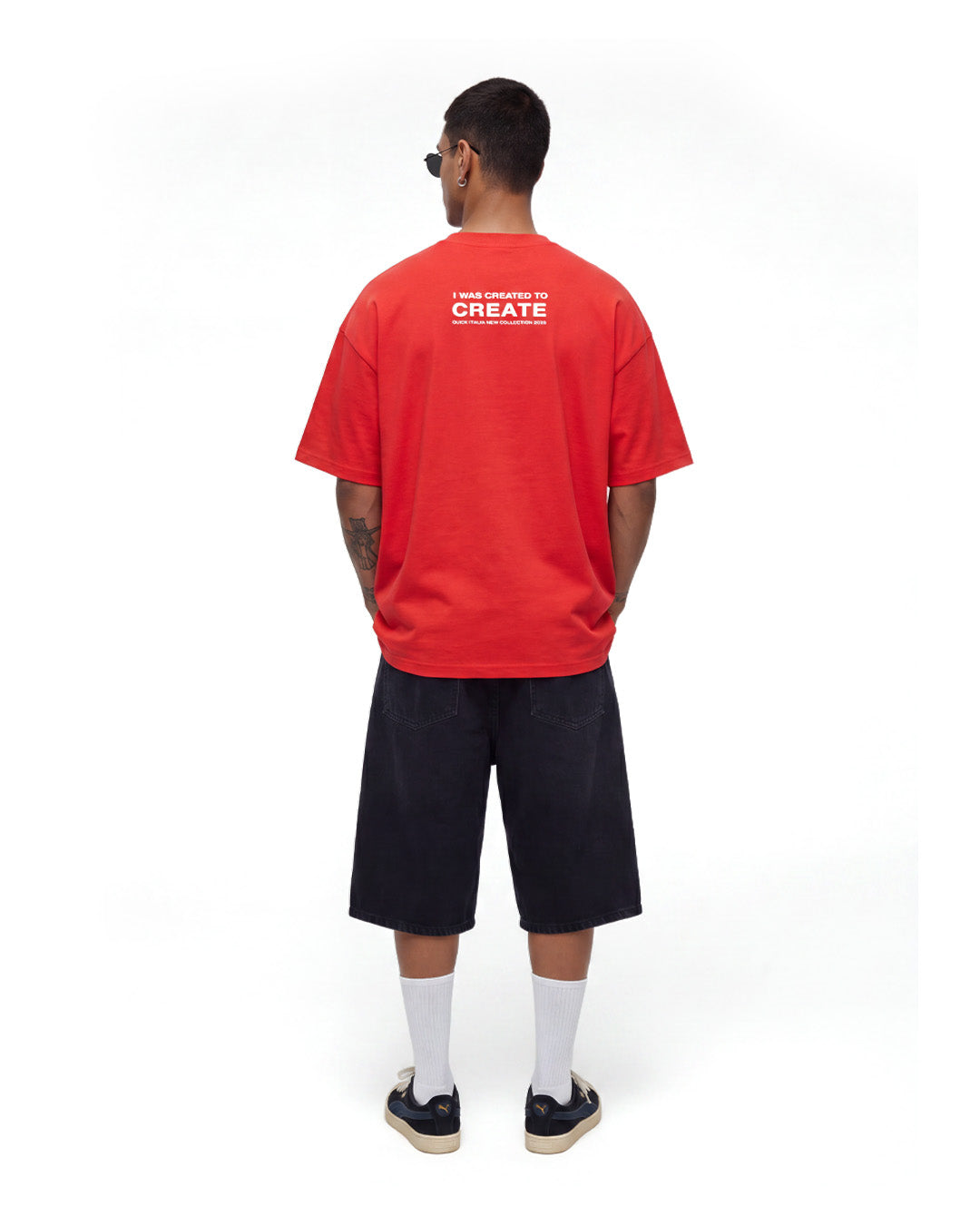 Créé pour créer T-shirt oversize - Rouge - UNISEXE