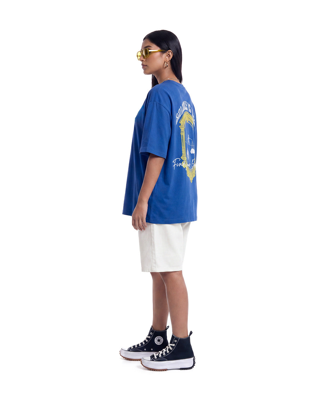 L'equilibrio è la CHIAVE — T-shirt Oversize | Blu marino