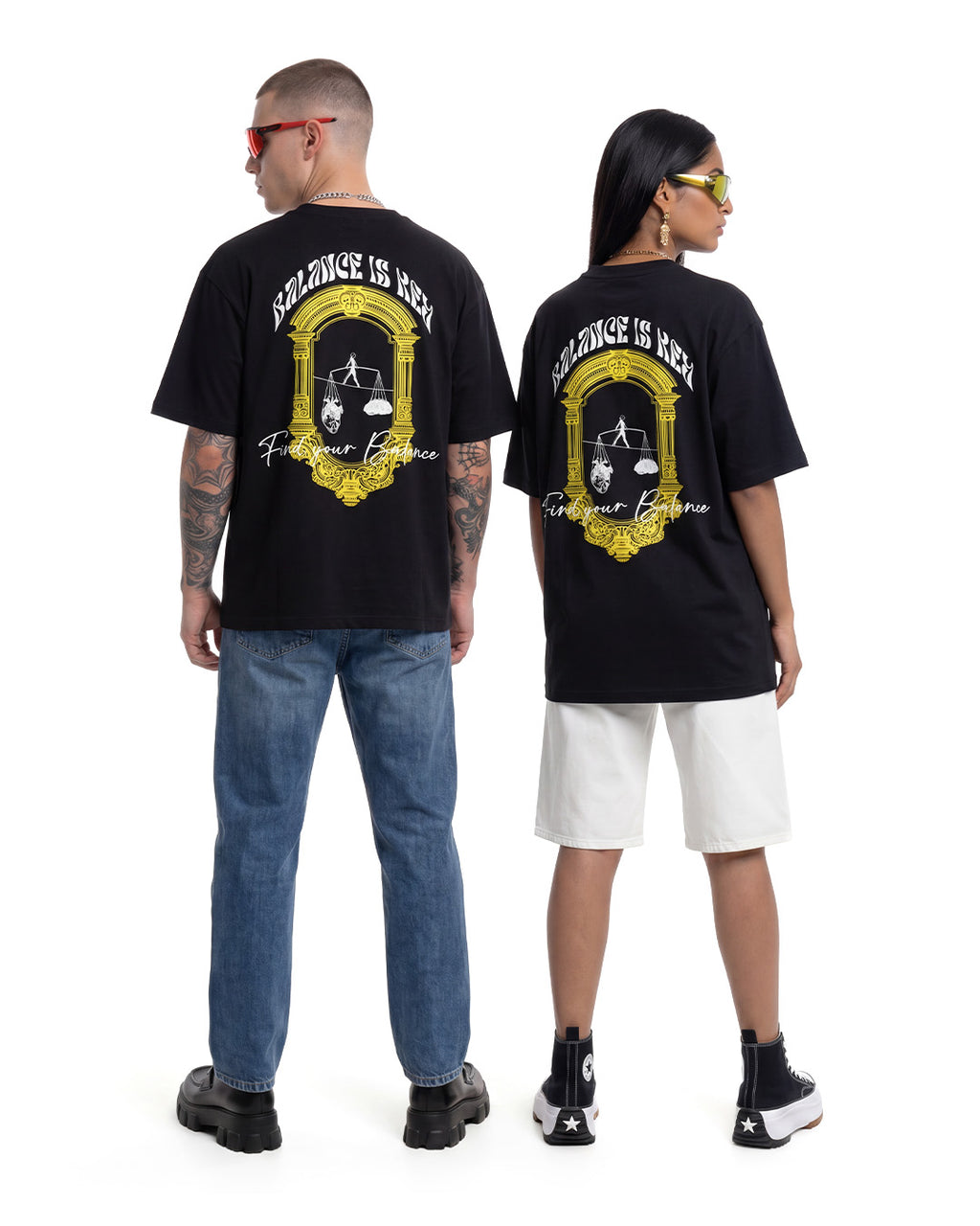 L'equilibrio è la CHIAVE — T-shirt Oversize | Blu marino