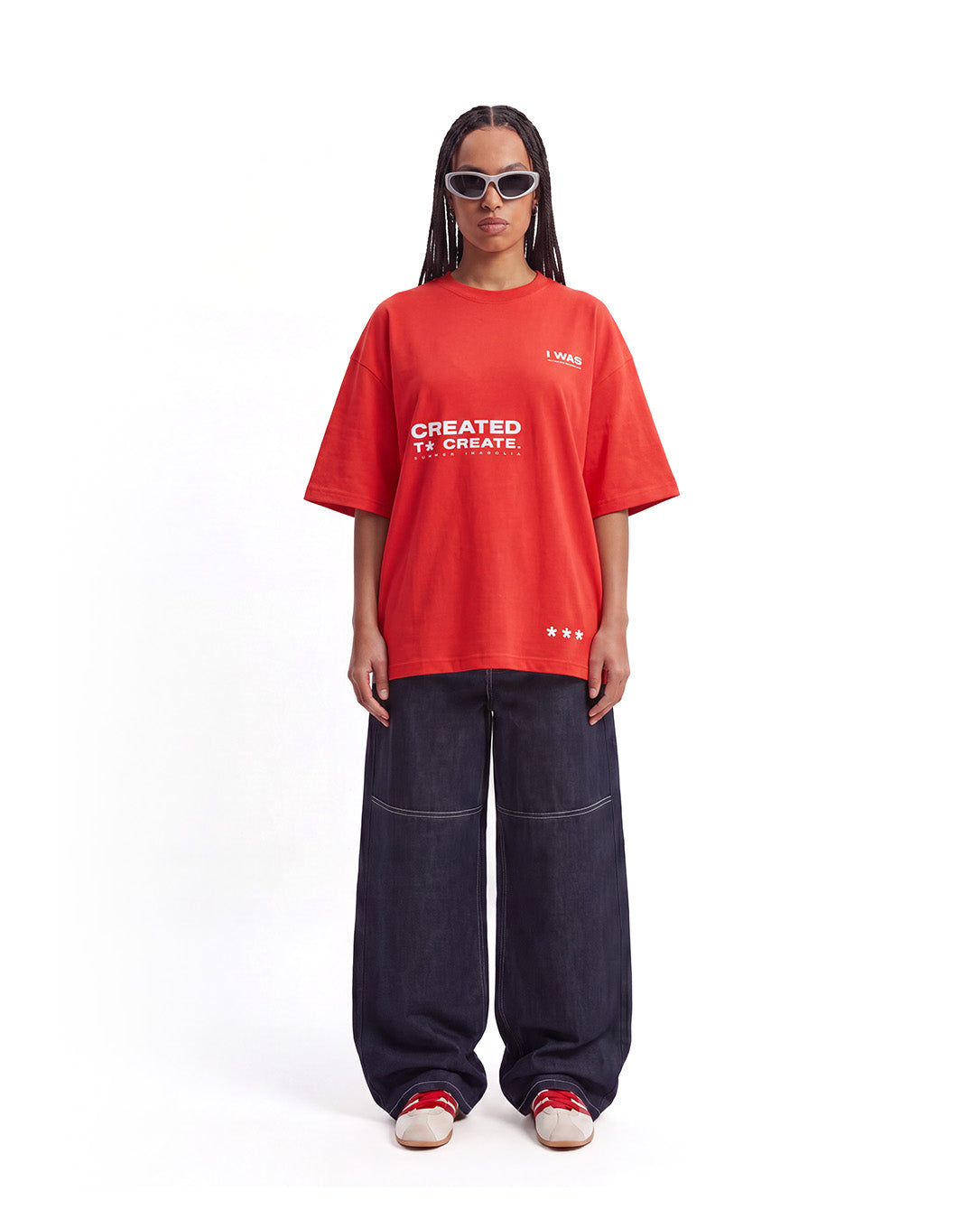 Créé pour créer T-shirt oversize - Rouge - UNISEXE